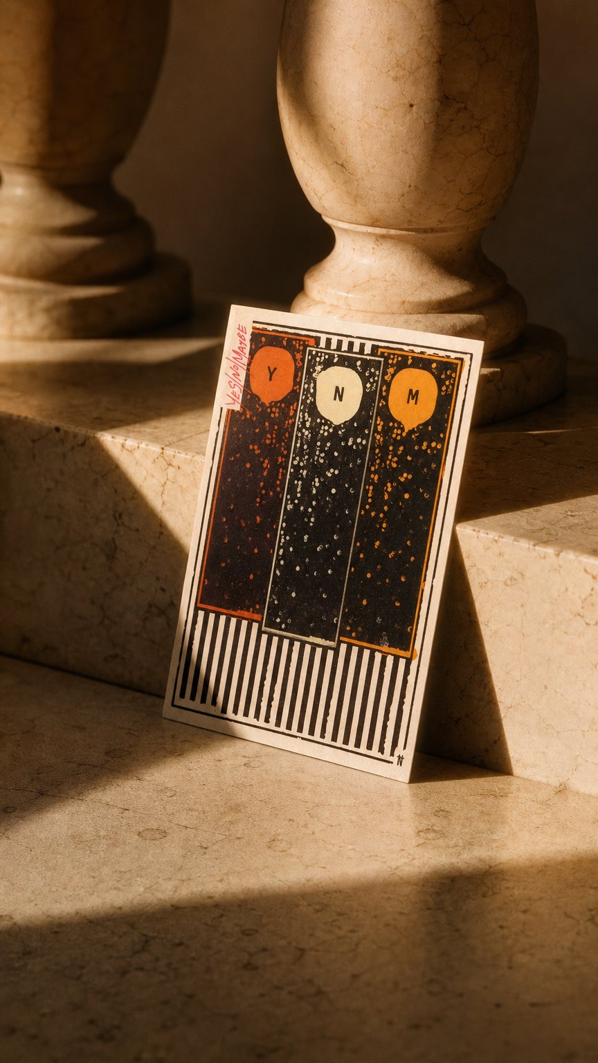 AI product shot of Yes / No / Maybe (Sold Out)