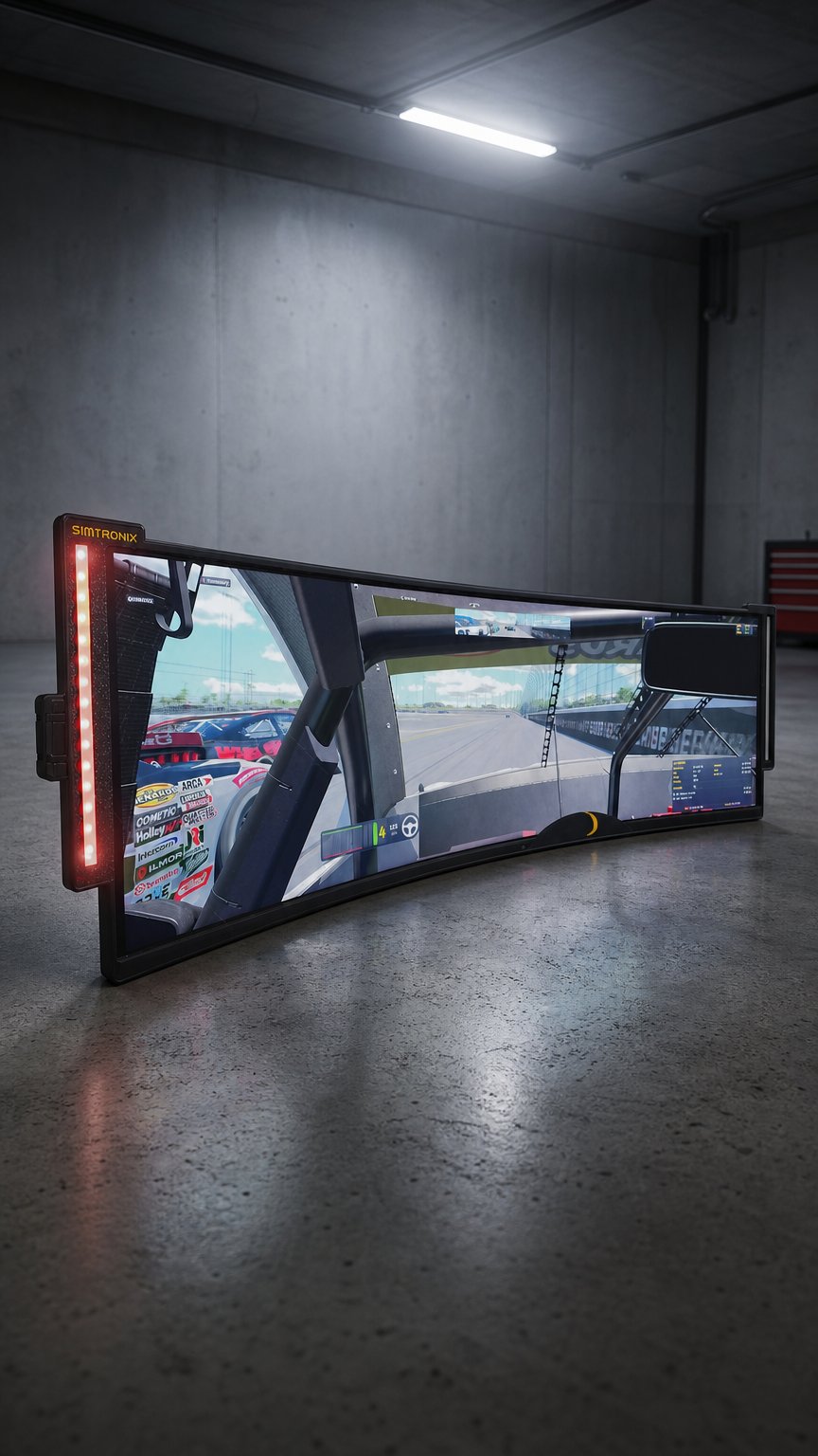 AI product shot of Spotter / Flag / Car Info Lights for PC Sim Racing