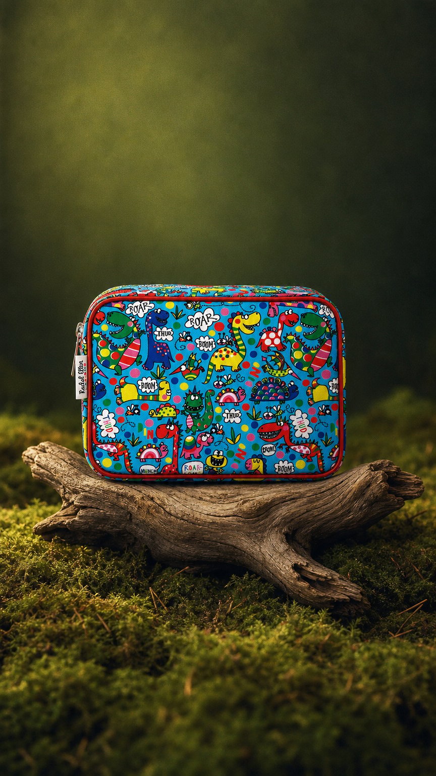 AI product shot of Children's Wash Bag - Dinosaurs