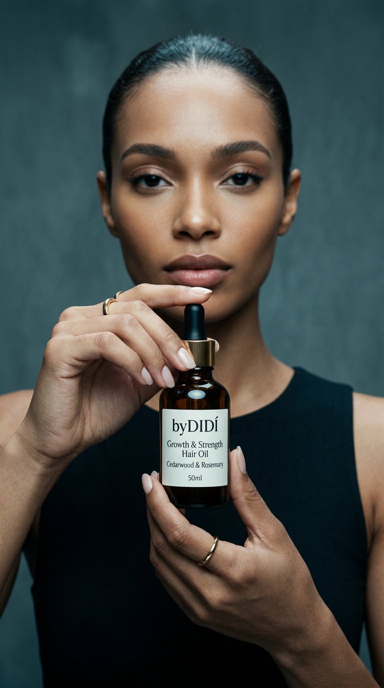 AI product shot of byDIDÍ Growth & Strength Hair Oil