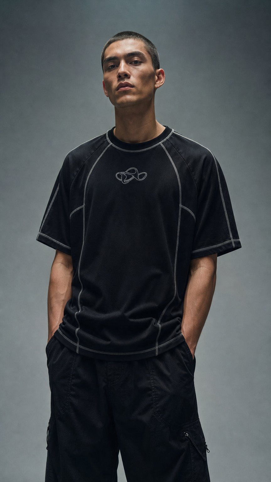 AI product shot of Seamline Mono Tee