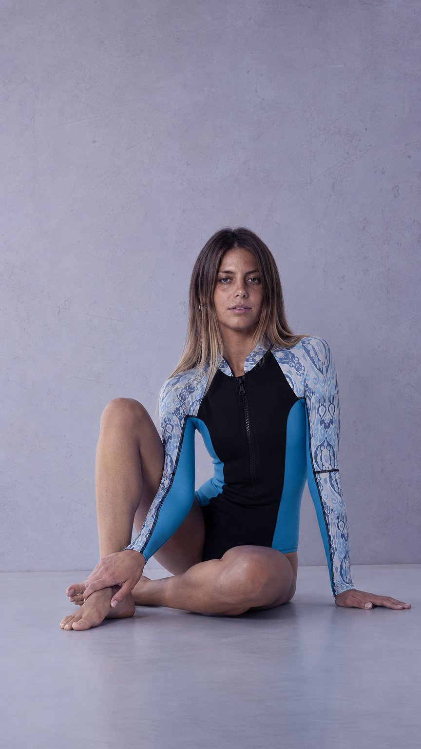 AI product shot of Sisstr Summer Seas Cheeky Spring Wetsuit