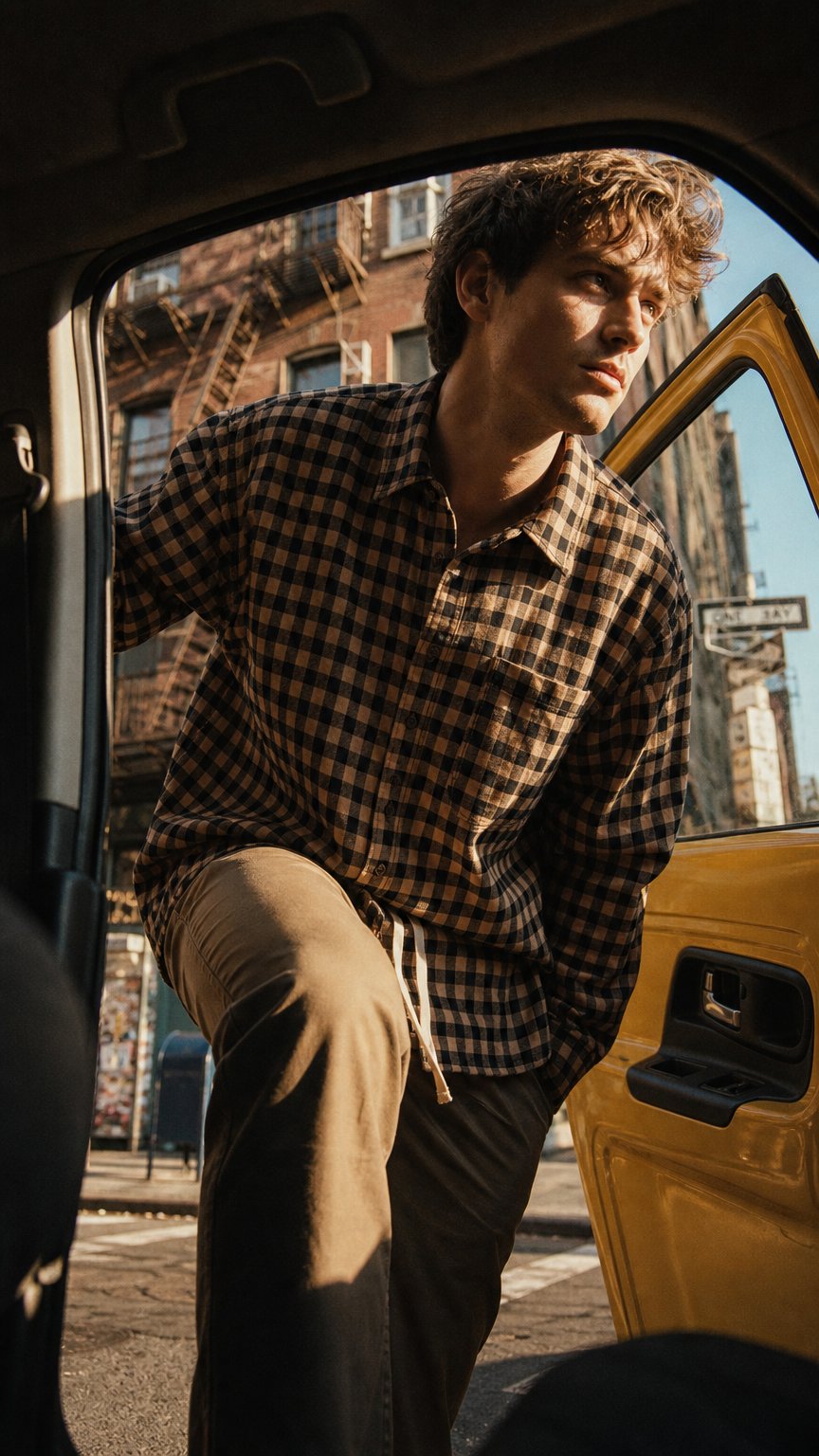 AI product shot of PLAID COMFY SHIRT