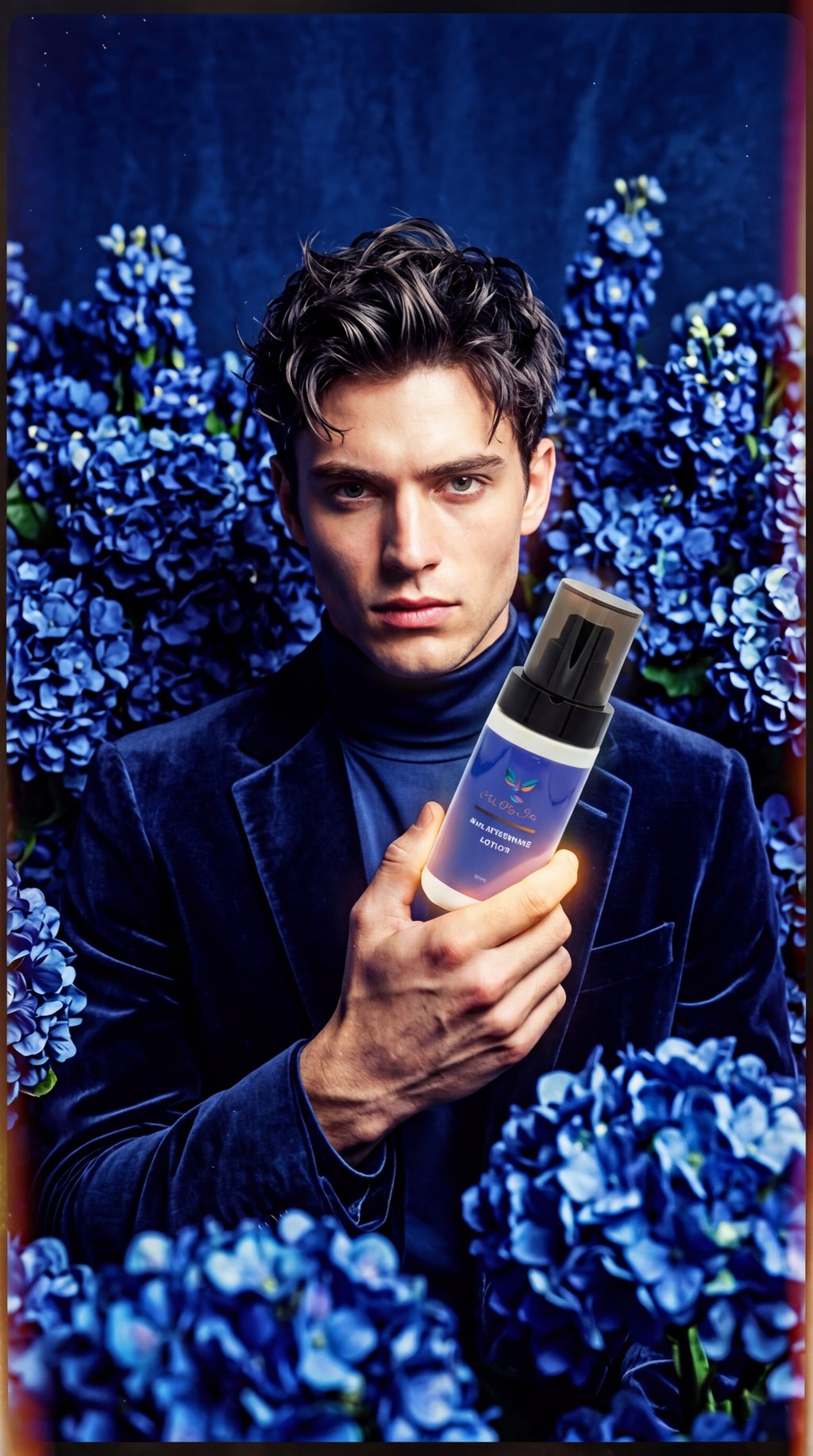 AI product shot of AHA AFTERSHAVE LOTION