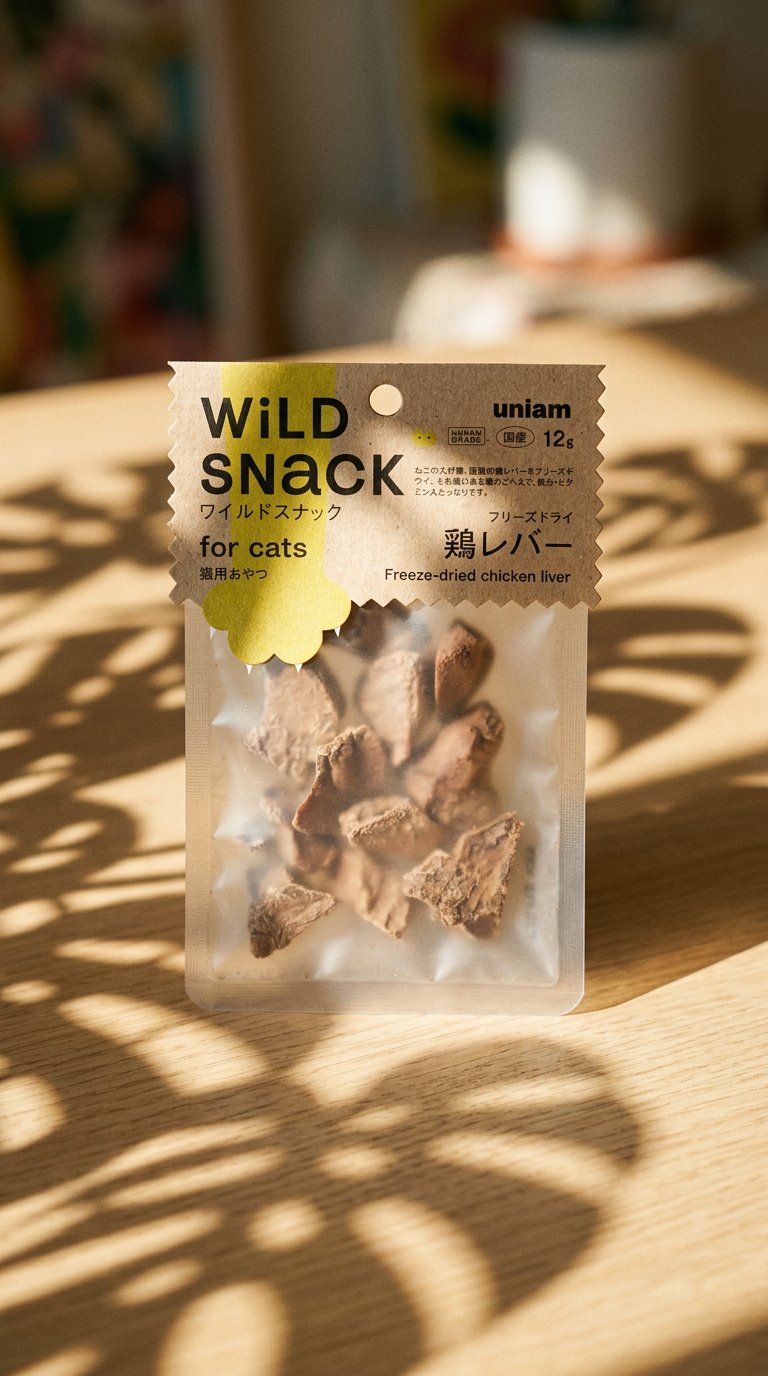AI product shot of 国産 鶏レバー フリーズドライ