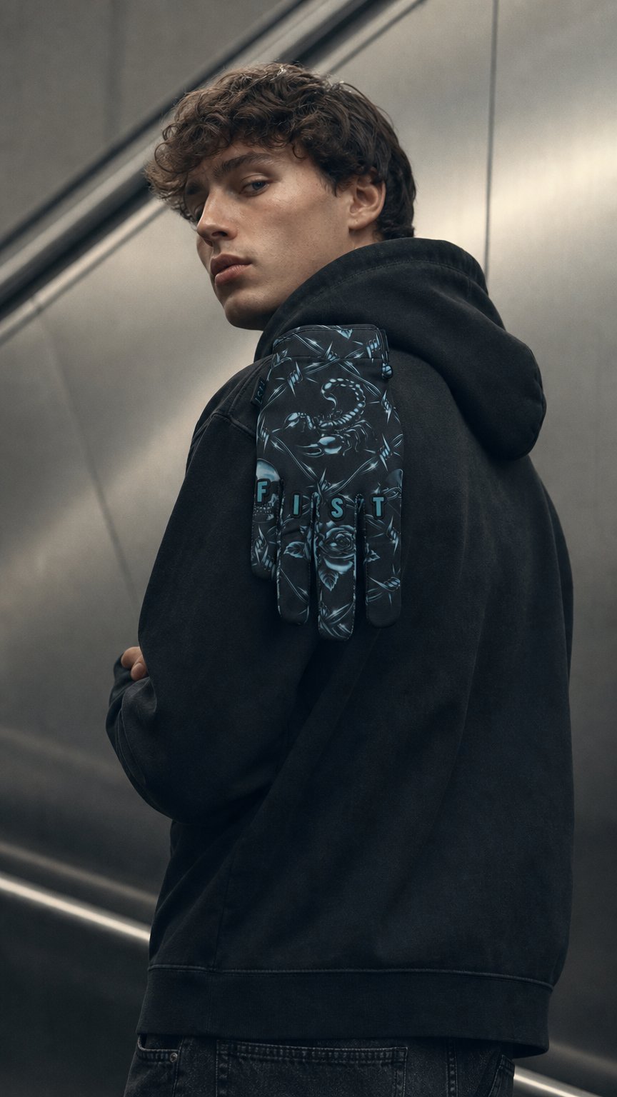 AI product shot of CH29 | Chrome Adult Glove