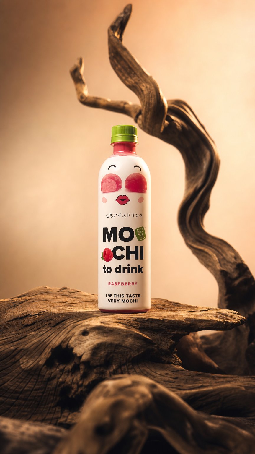 AI product shot of MOCHI TO DRINK RASPBERRY 24 pcs