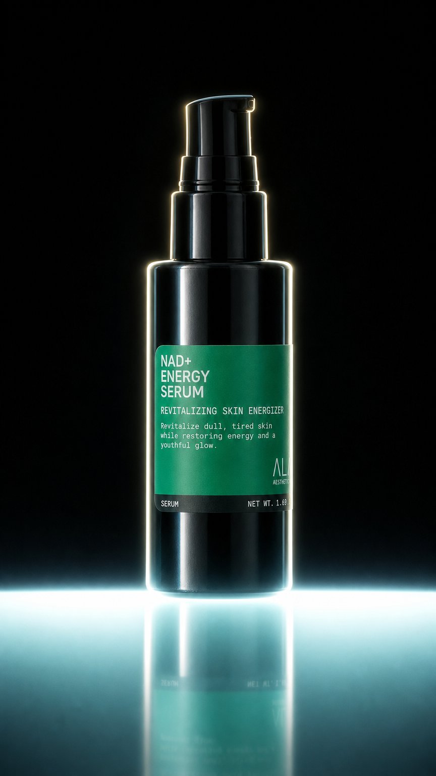 AI product shot of NAD+ Energy Serum