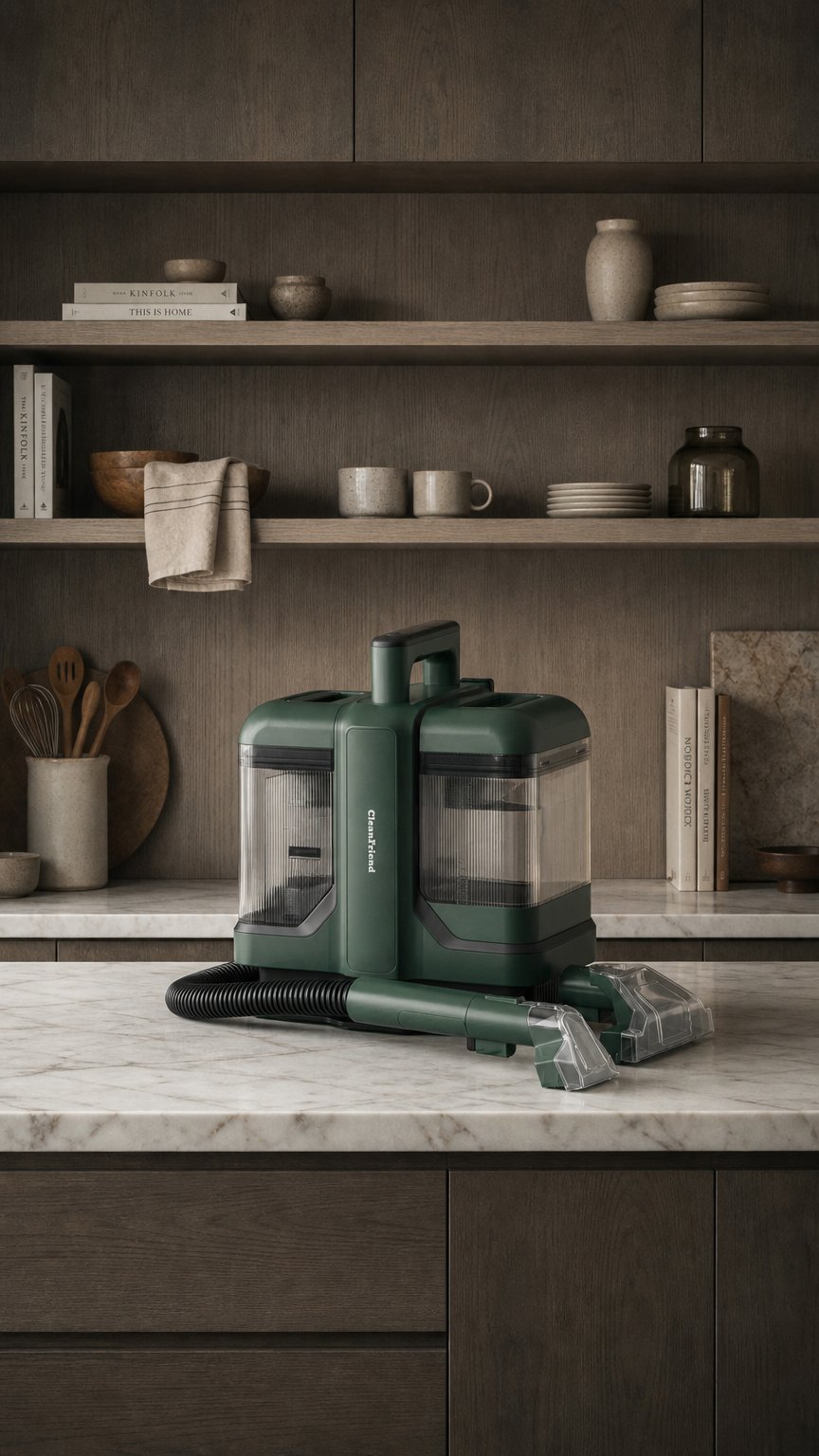 AI product shot of CleanFriend SpotCleaner™ Tæpperenser