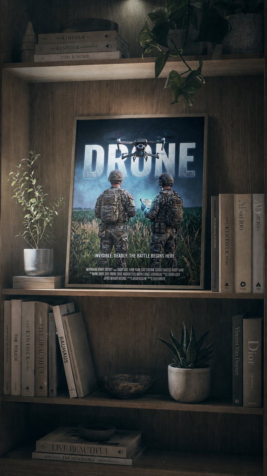 AI product shot of DRONE Filmaffiche