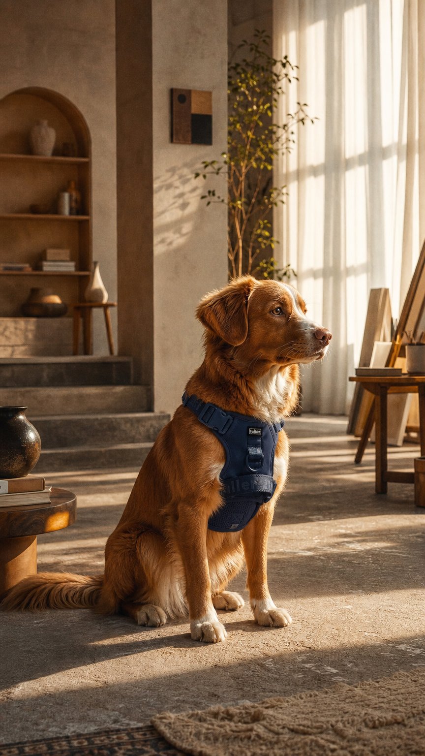 AI product shot of Navy Harness (Clip Fit)