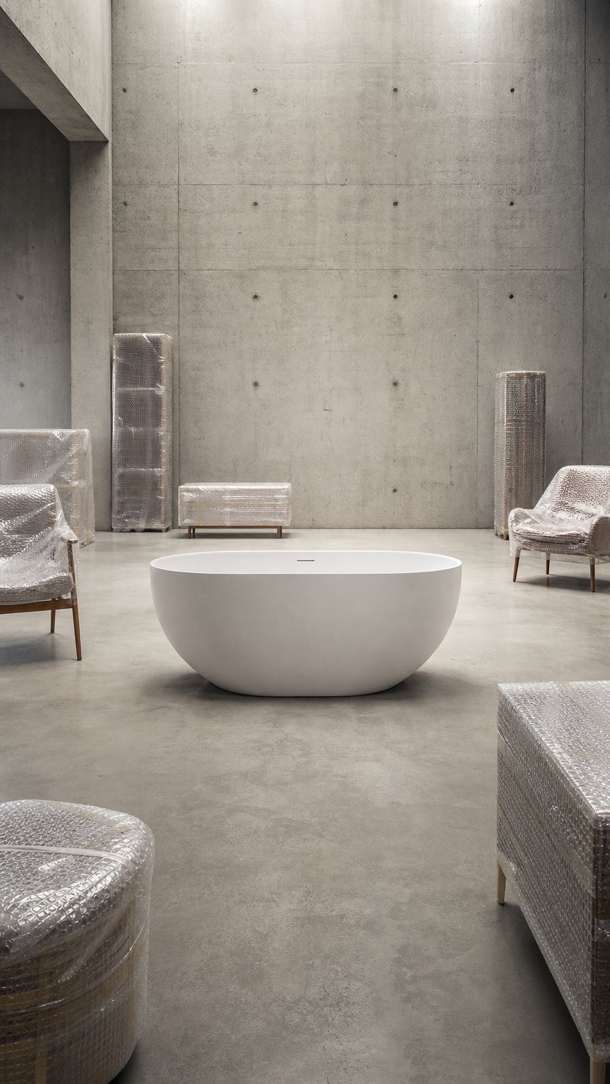 AI product shot of Benna 1500 Freestanding Bath