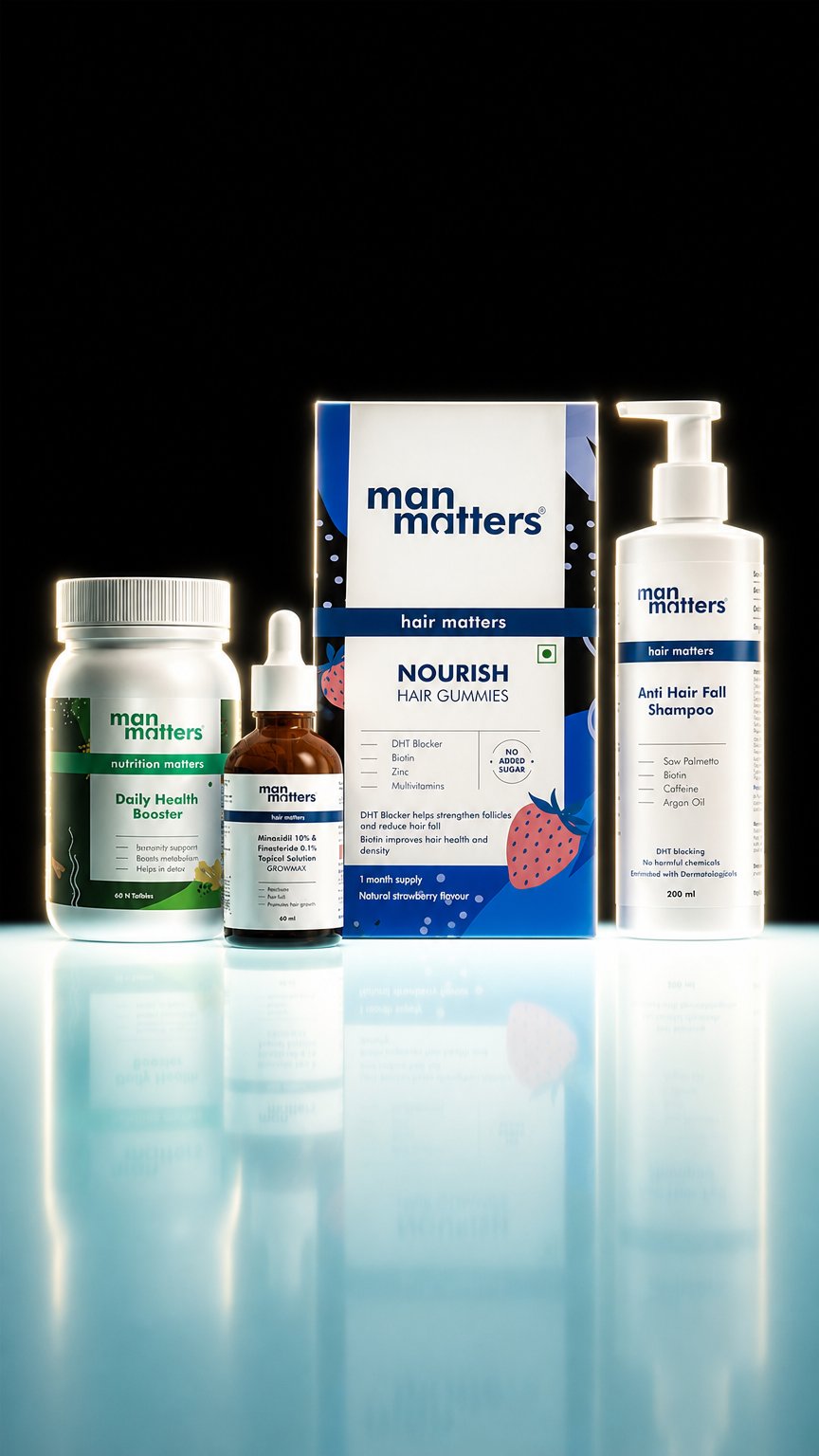 AI product shot of Stage 4 Hair Regrowth Kit for Scalp Health