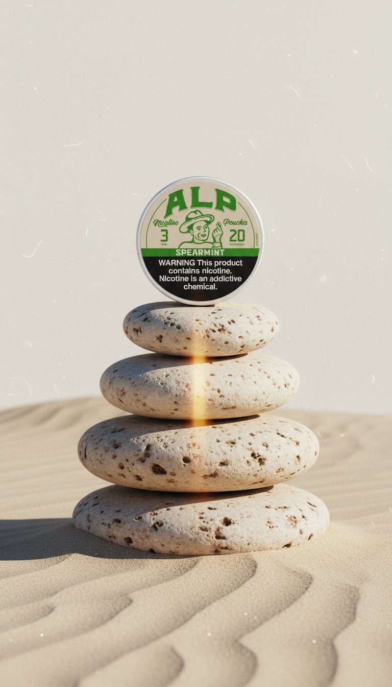 AI product shot of Spearmint Nicotine Pouches