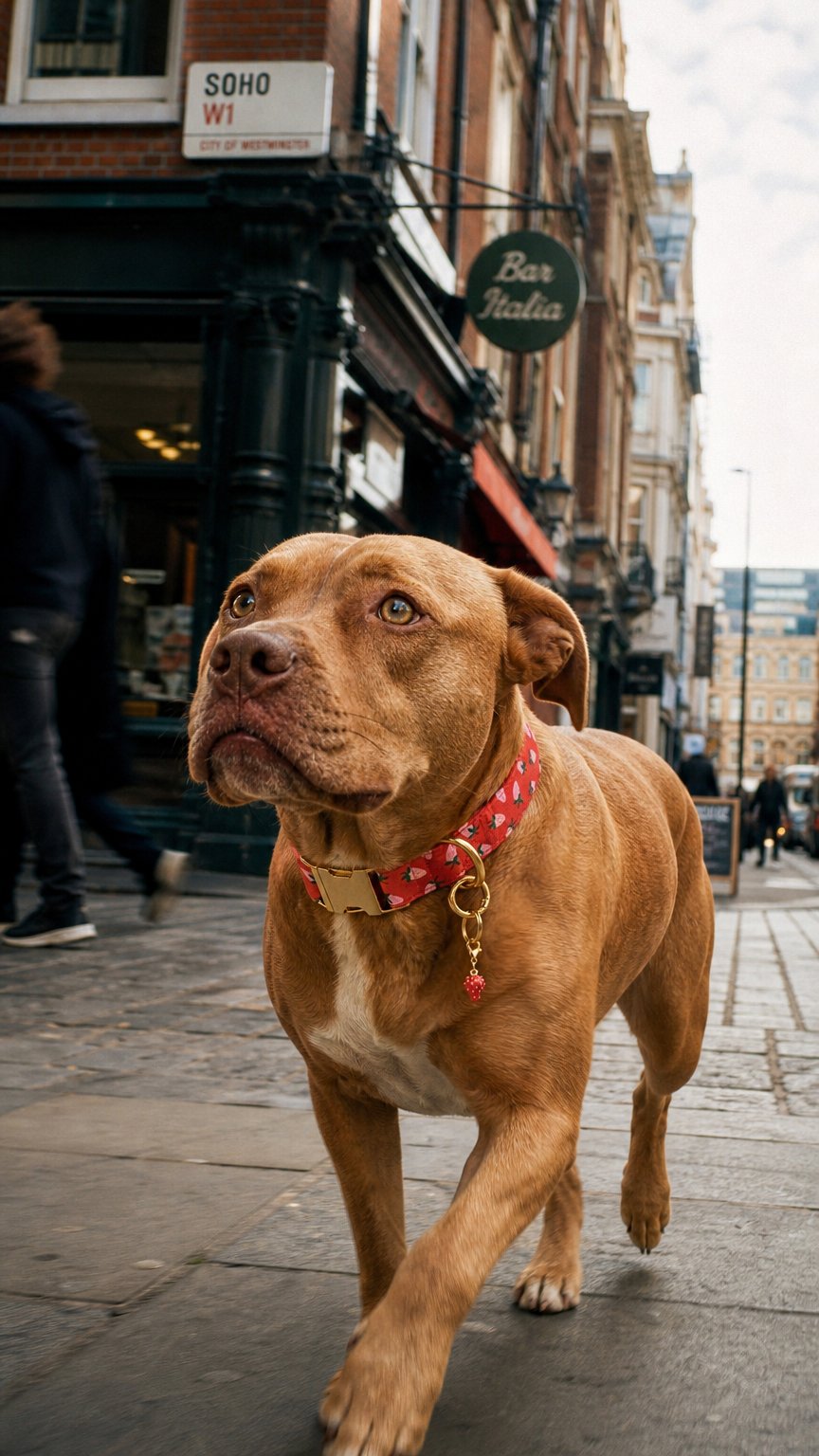 AI product shot of Berry Sweet Dog Collar