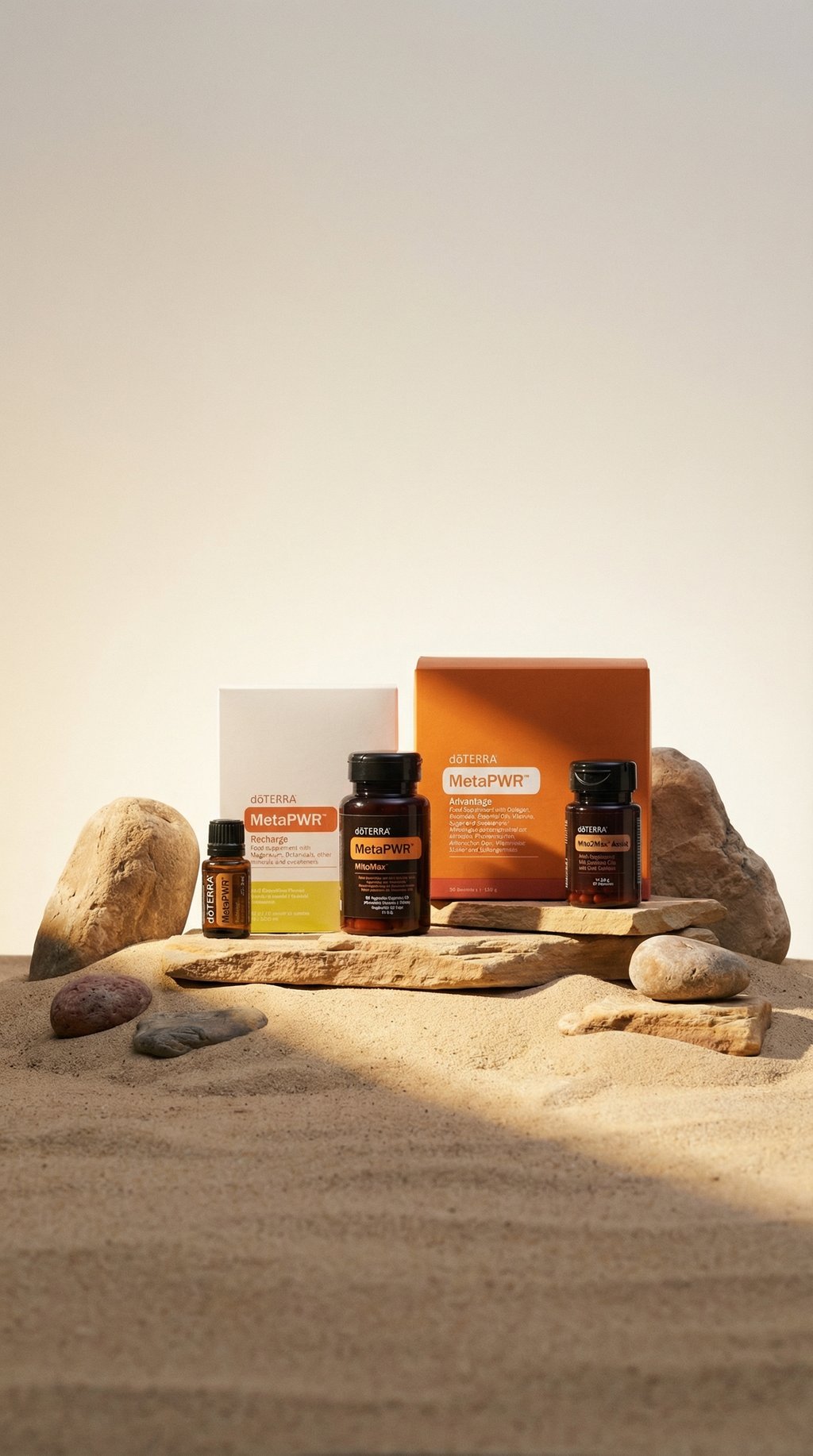 AI product shot of doTERRA Europe's MetaPWR™ System