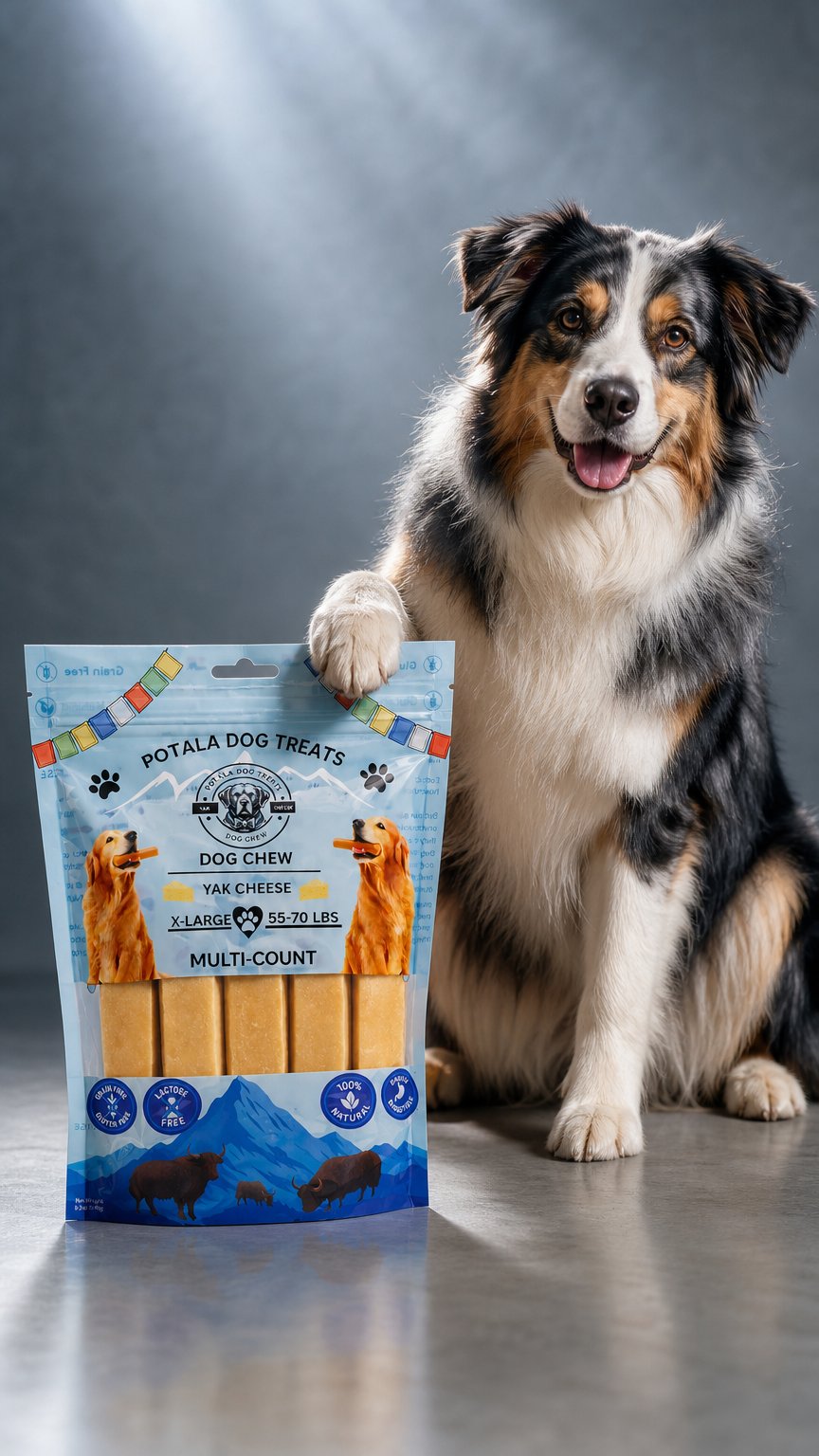 AI product shot of Potala Dog Chew - Potala-XLV3-3CT
