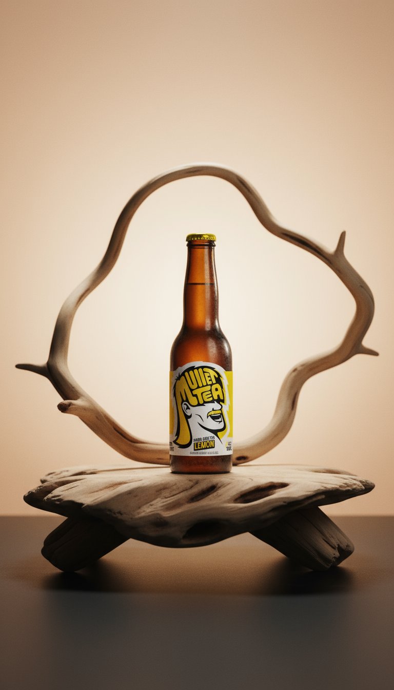 AI product shot of Mullet Tea Lemon