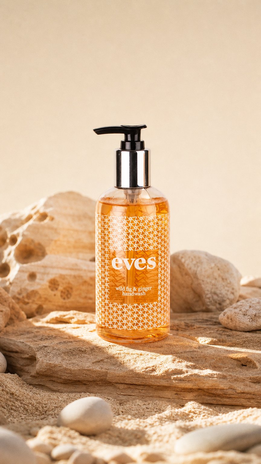 AI product shot of Wild Fig and Ginger Handwash 250ml