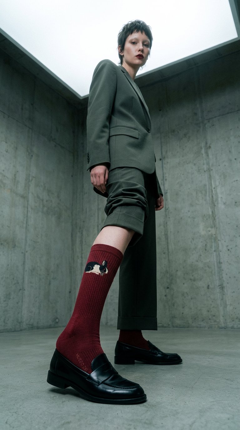 AI product shot of NWHR x Museo del Prado | Rabbit Socks