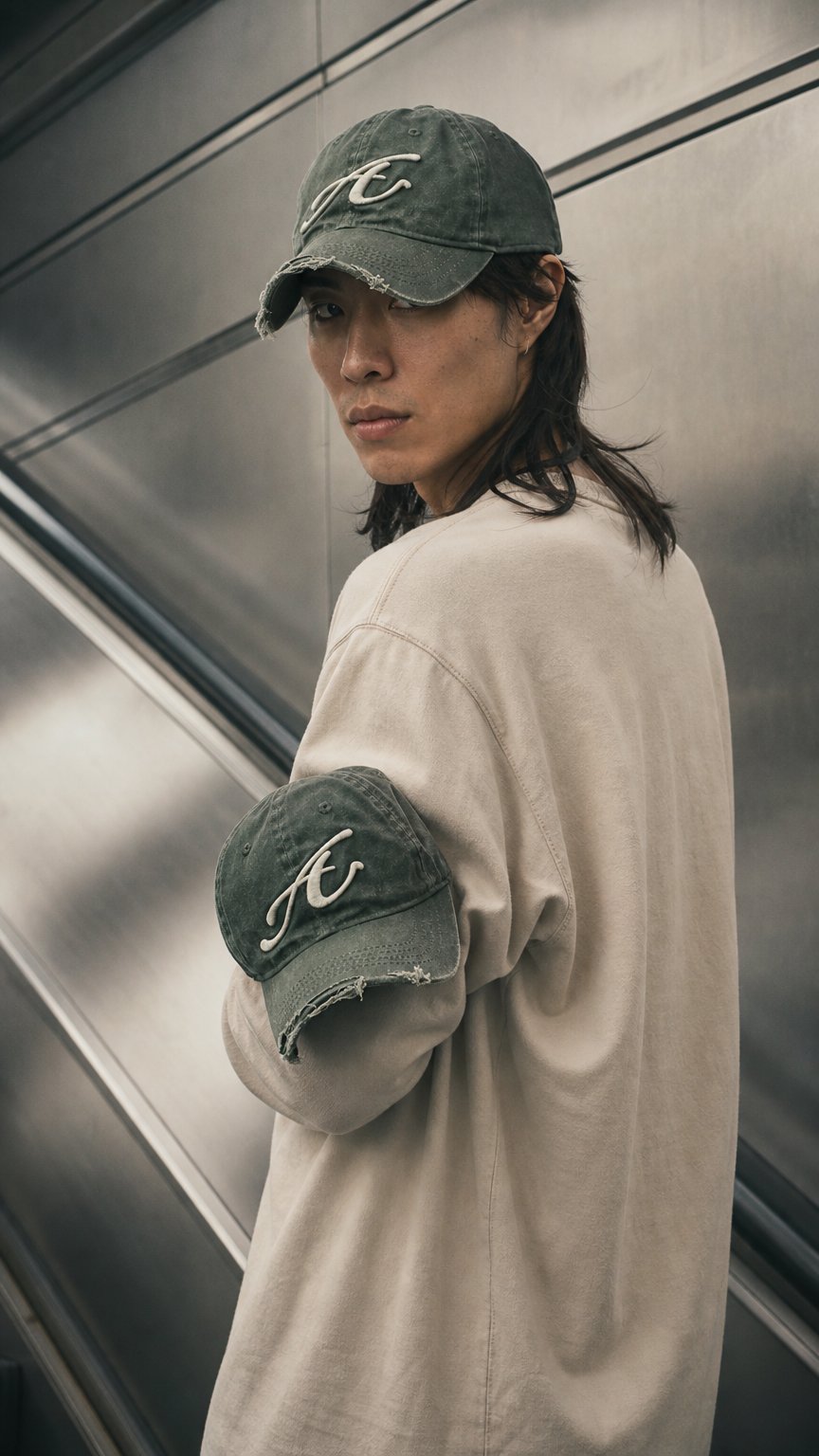 AI product shot of RAW EDGE BASEBALL CAP GREEN