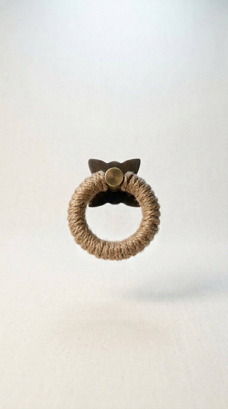 AI product shot of Rope Pull - Jute with Acid Washed Brass