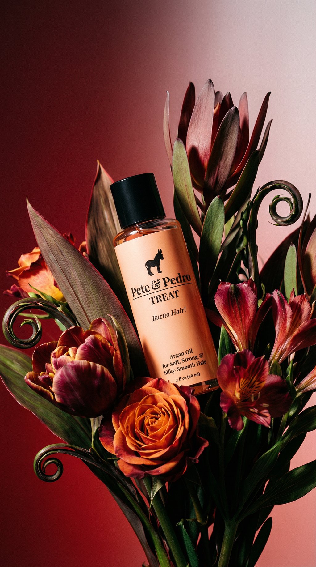 AI product shot of TREAT Argan Oil