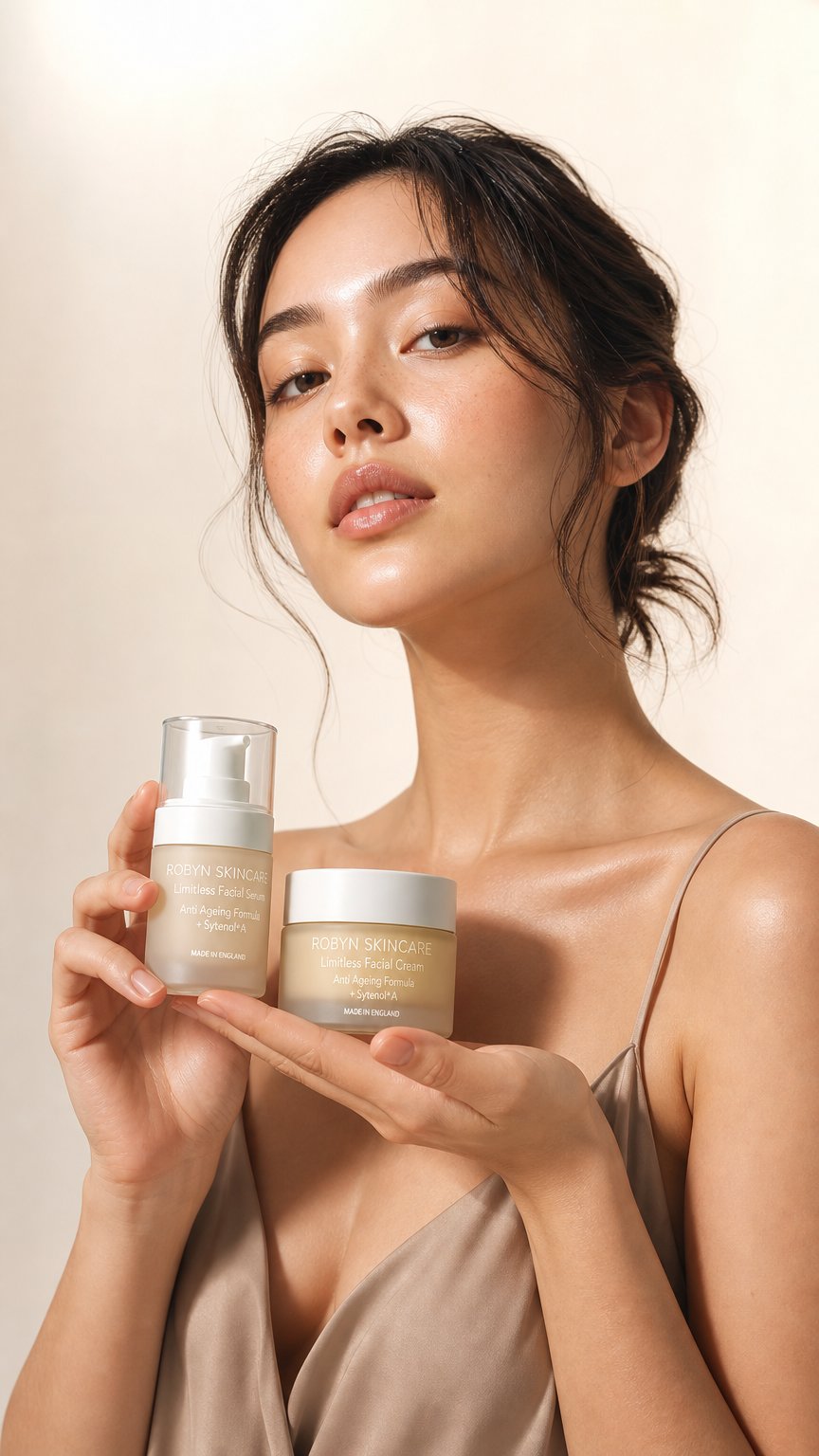 AI product shot of Start-Out Set | Bakuchiol Natural Skincare Set | Facial Serum and Cream