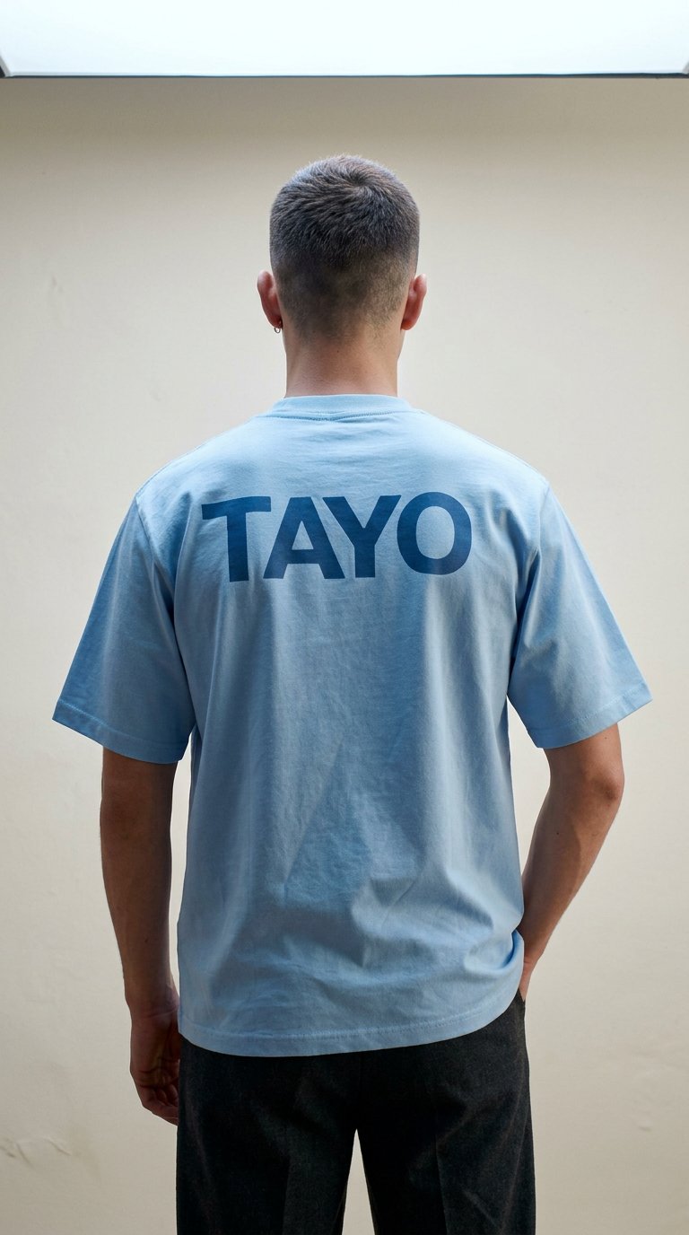 AI product shot of T-SHIRT BLEU DE BLEU