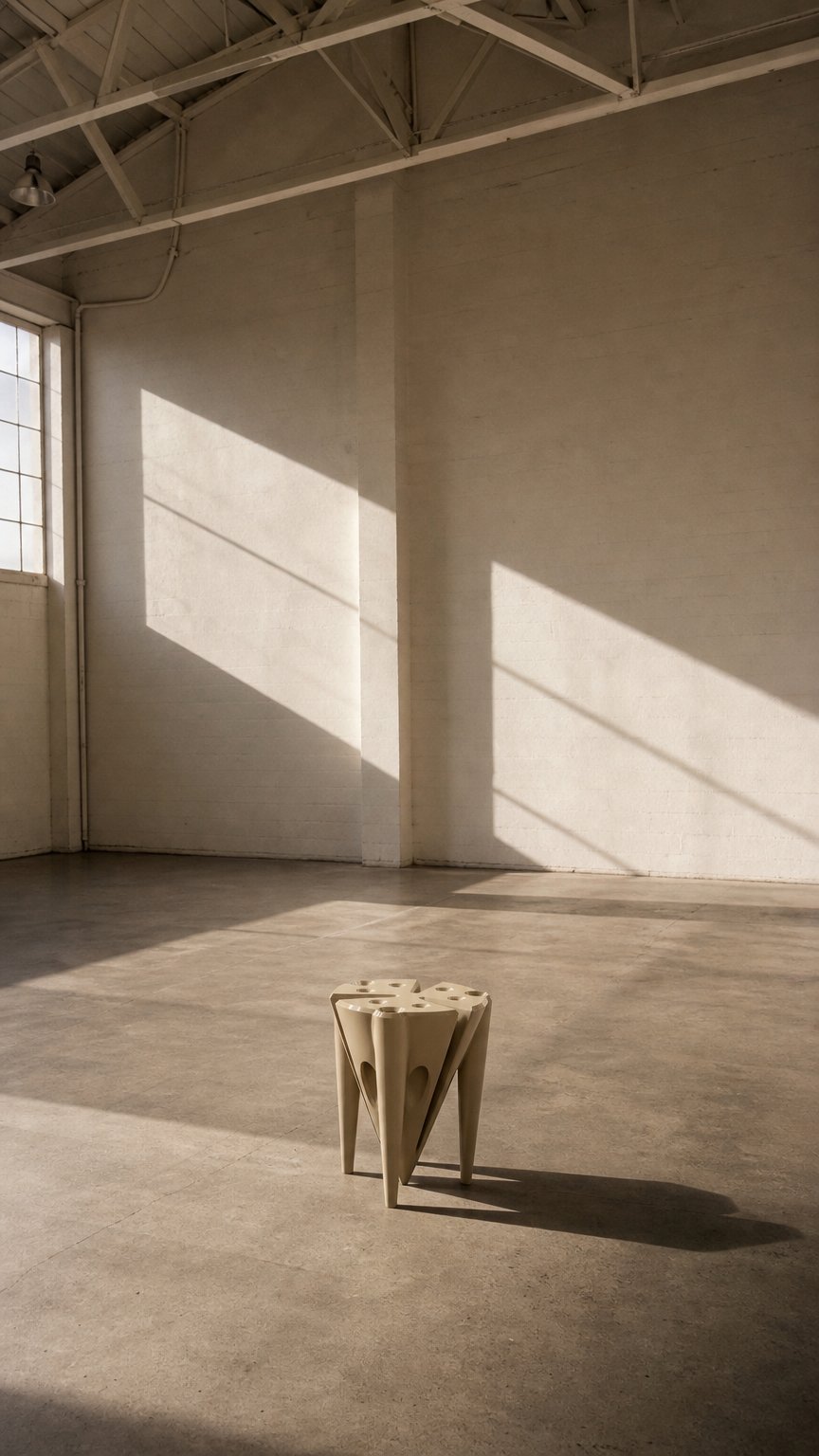 AI product shot of PSPY Stool/Sidetable