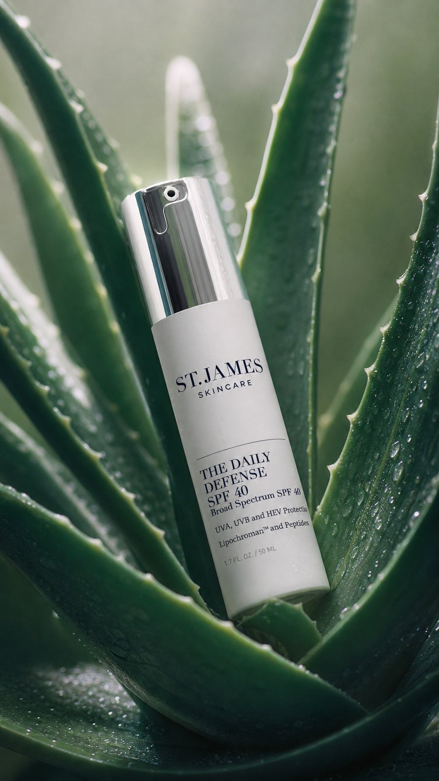 AI product shot of The Daily Defense SPF 40