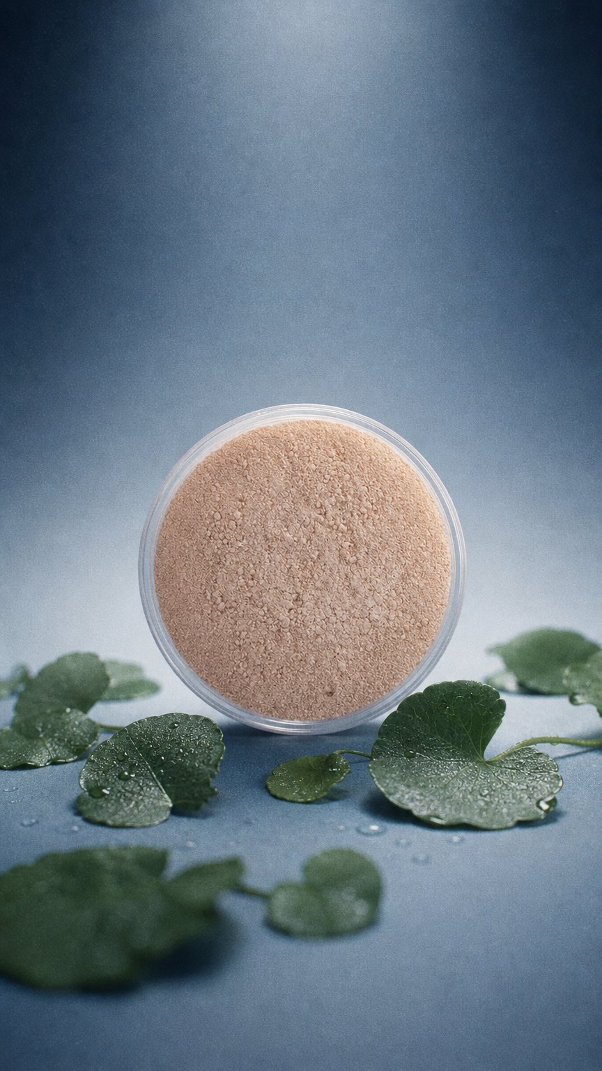 AI product shot of IDUN Minerals Mineral Powder Foundation Lahtine meigipõhi Signe 7g
