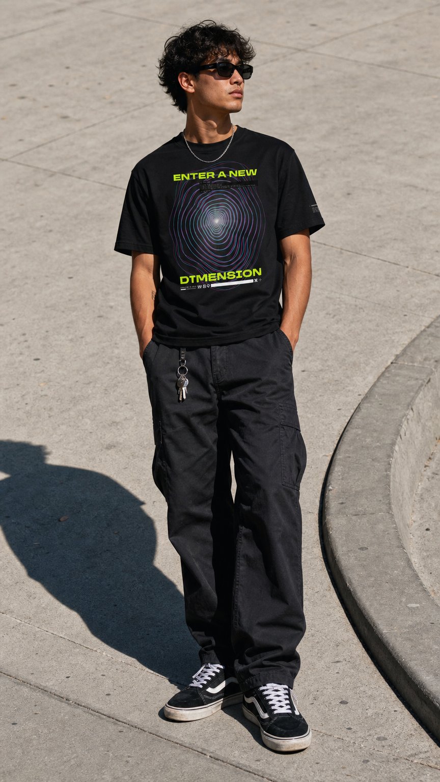 AI product shot of New Dimension T-Shirt