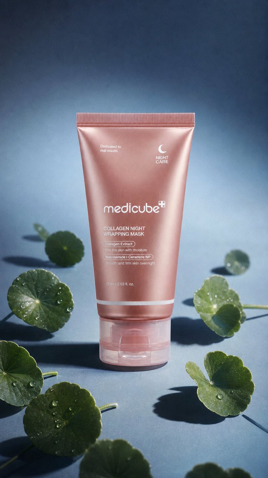 AI product shot of [Medicube] Collagen Night Wrapping Mask