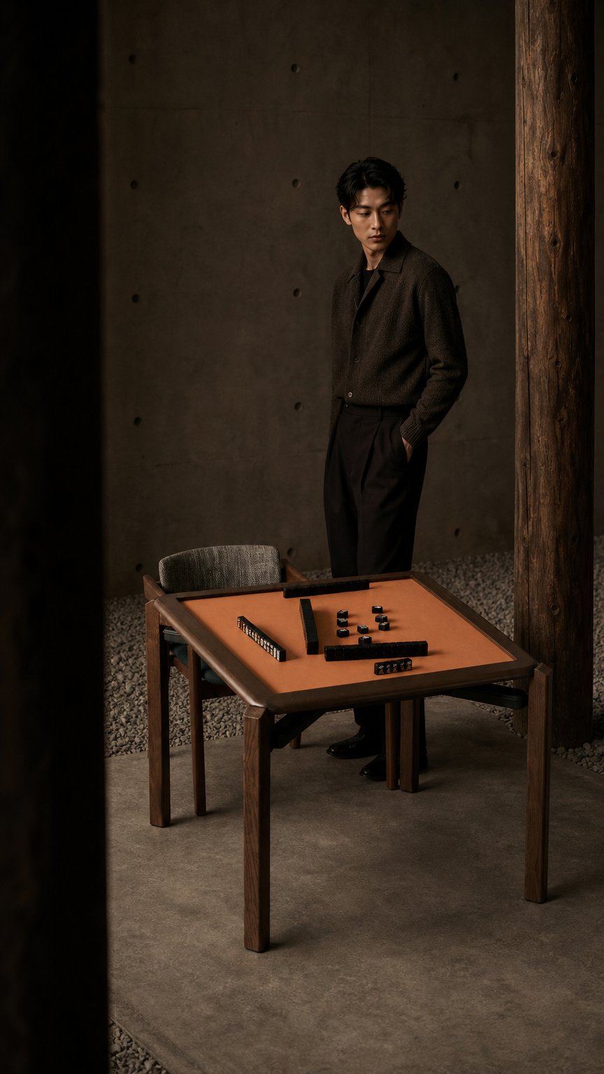 AI product shot of 「Made-to-Order, 30 days」MJ88 – Custom Colour & Wood – Foldable Mahjong Dining Table｜Two-way｜Solid Japanese Ash