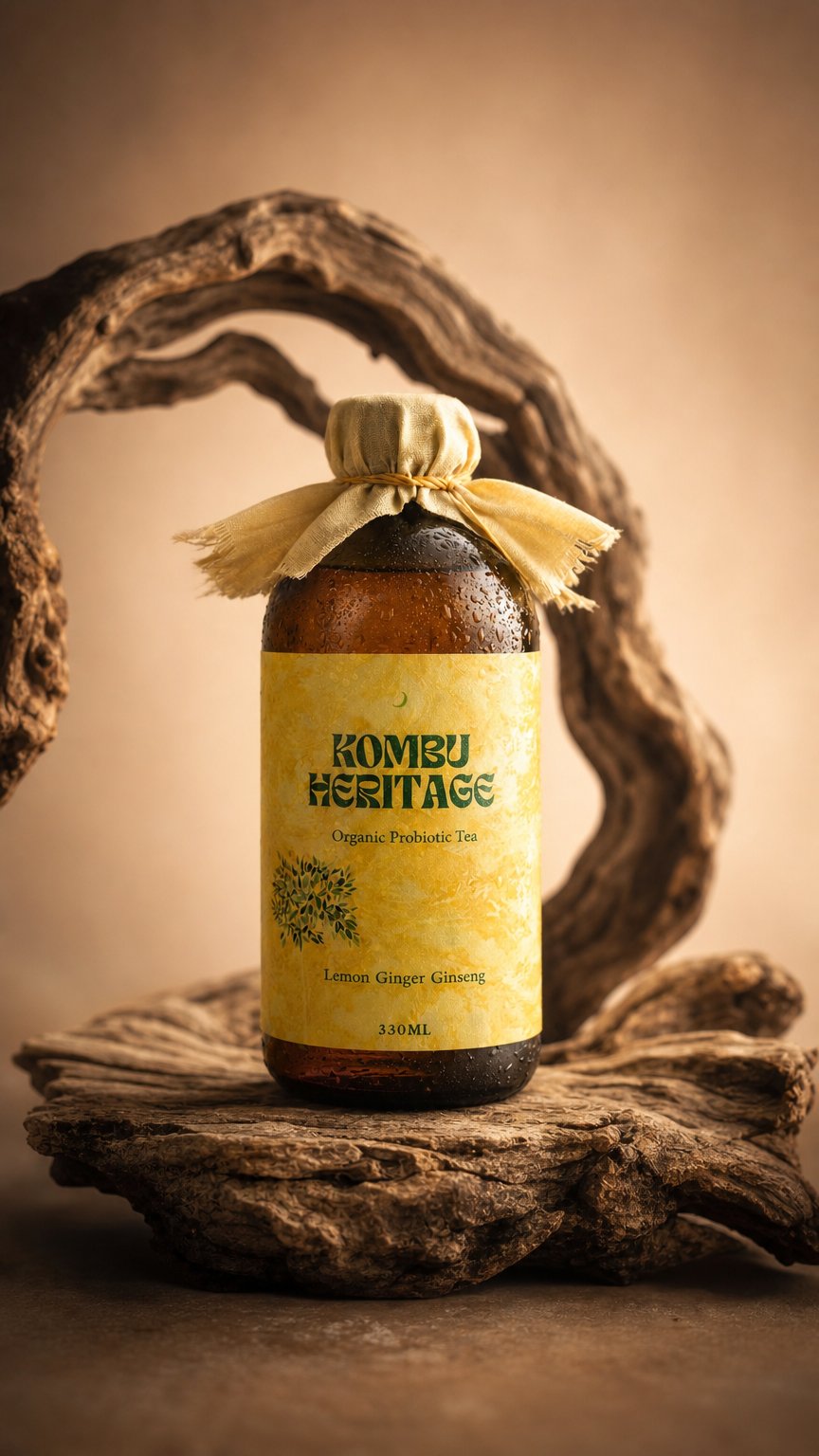 AI product shot of Lemon, Ginger & Ginseng