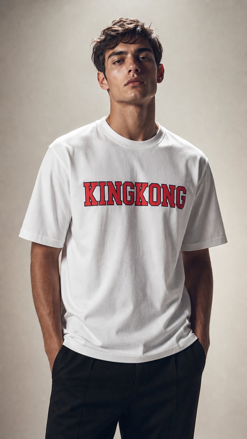 AI product shot of Varsity Logo Tee