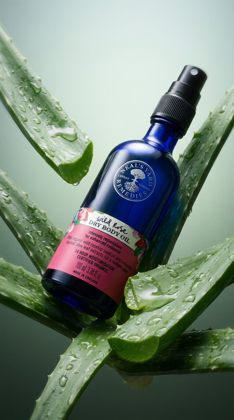 AI product shot of Wild Rose Dry Body Oil 3.38 fl. oz.