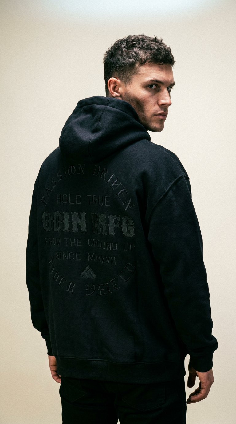 AI product shot of Hold True Hoodie