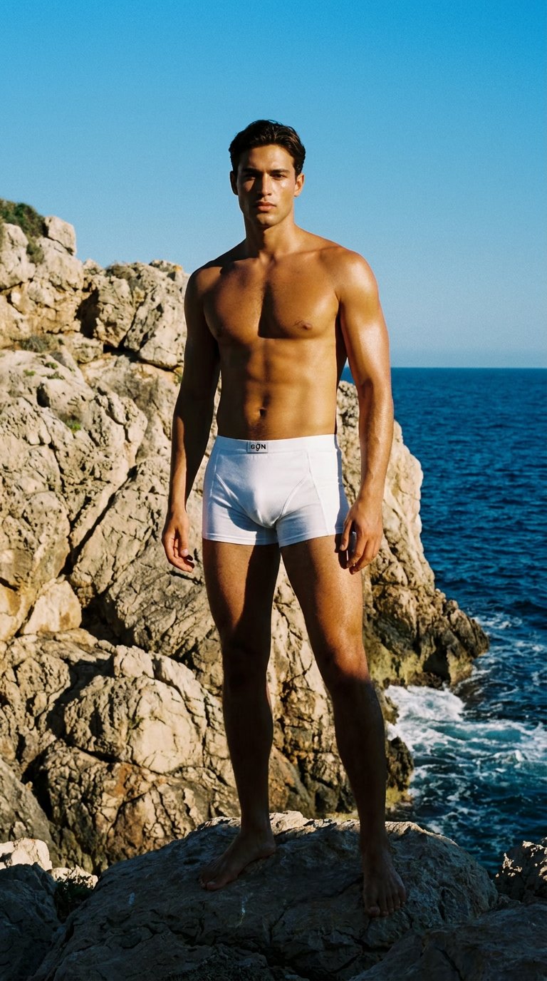 AI product shot of BOXER WHITE