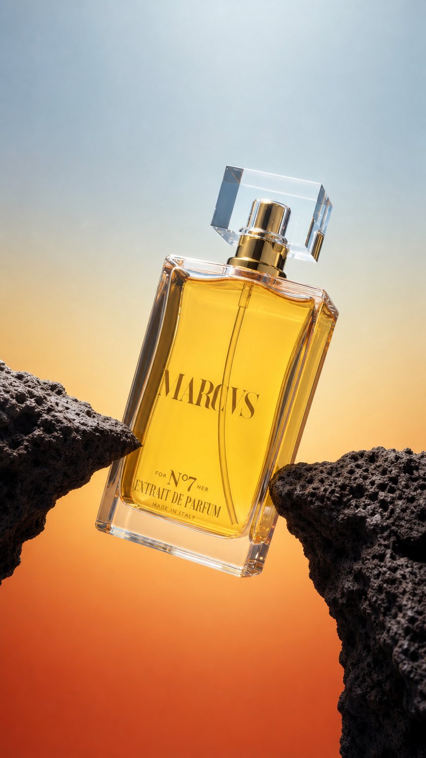 AI product shot of MARCVS EXCTRACXT DE PARFUM N7 FOR HER 100ML
