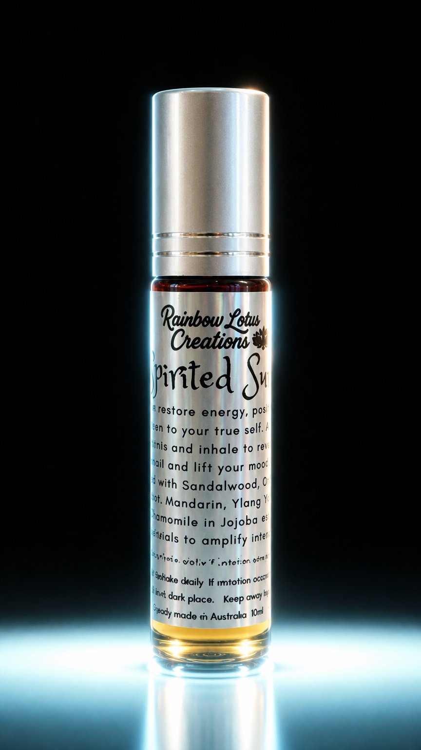 AI product shot of Spirited Sun Magickal Oil