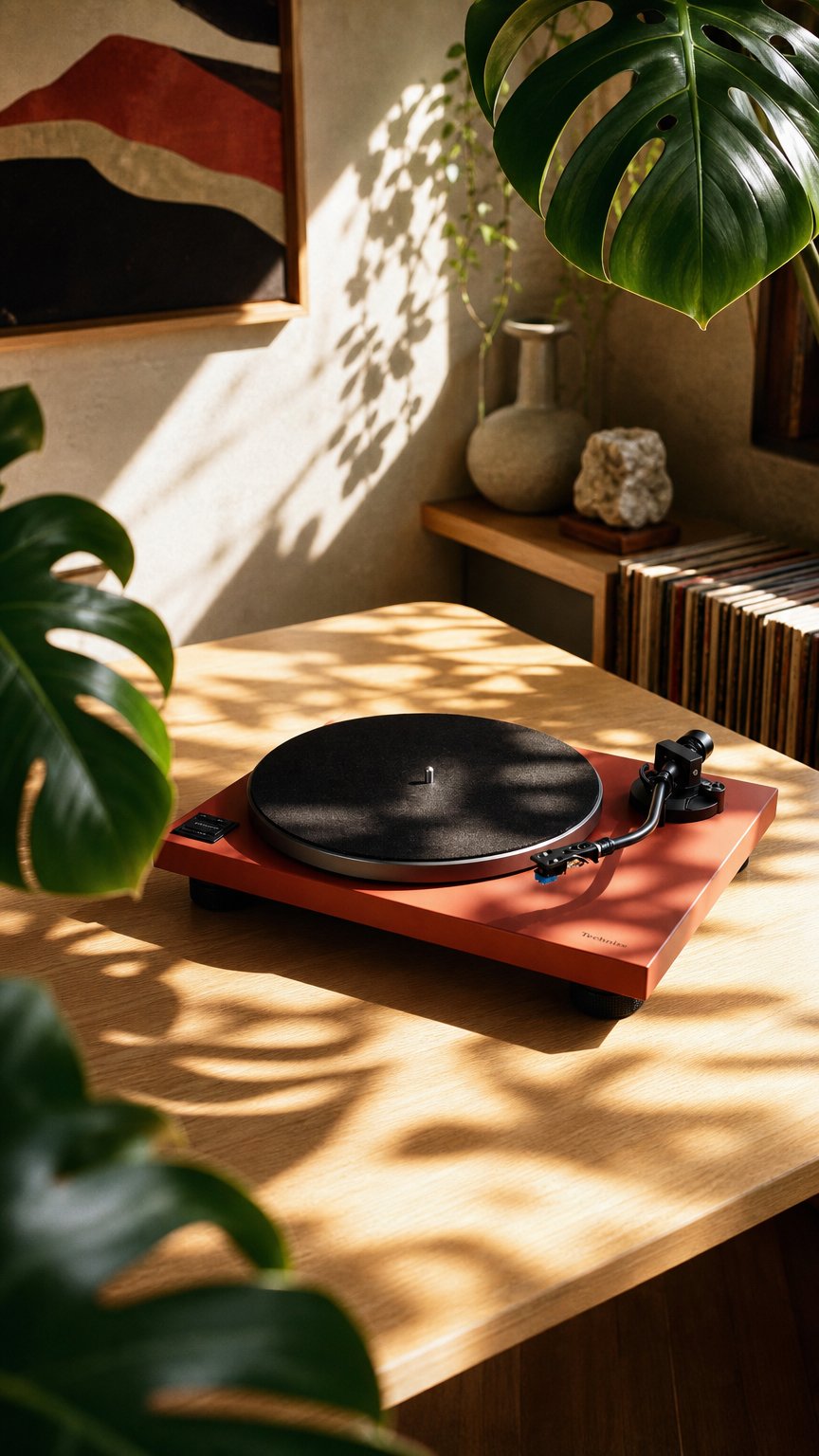 AI product shot of TECHNICS SL-40CBT Turntable