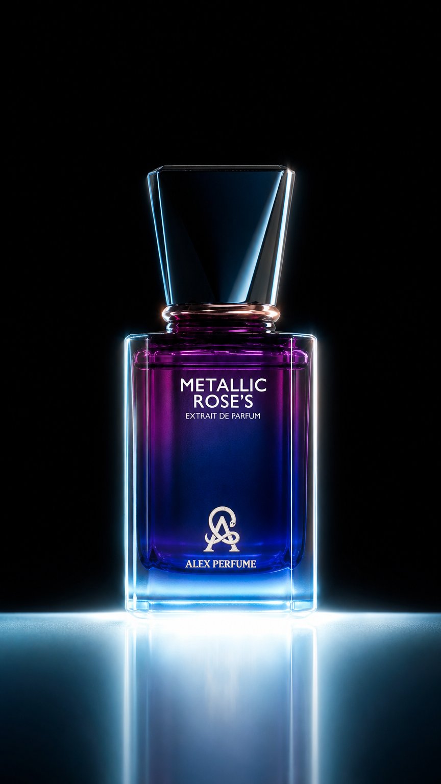 AI product shot of METALLIC ROSE’S
