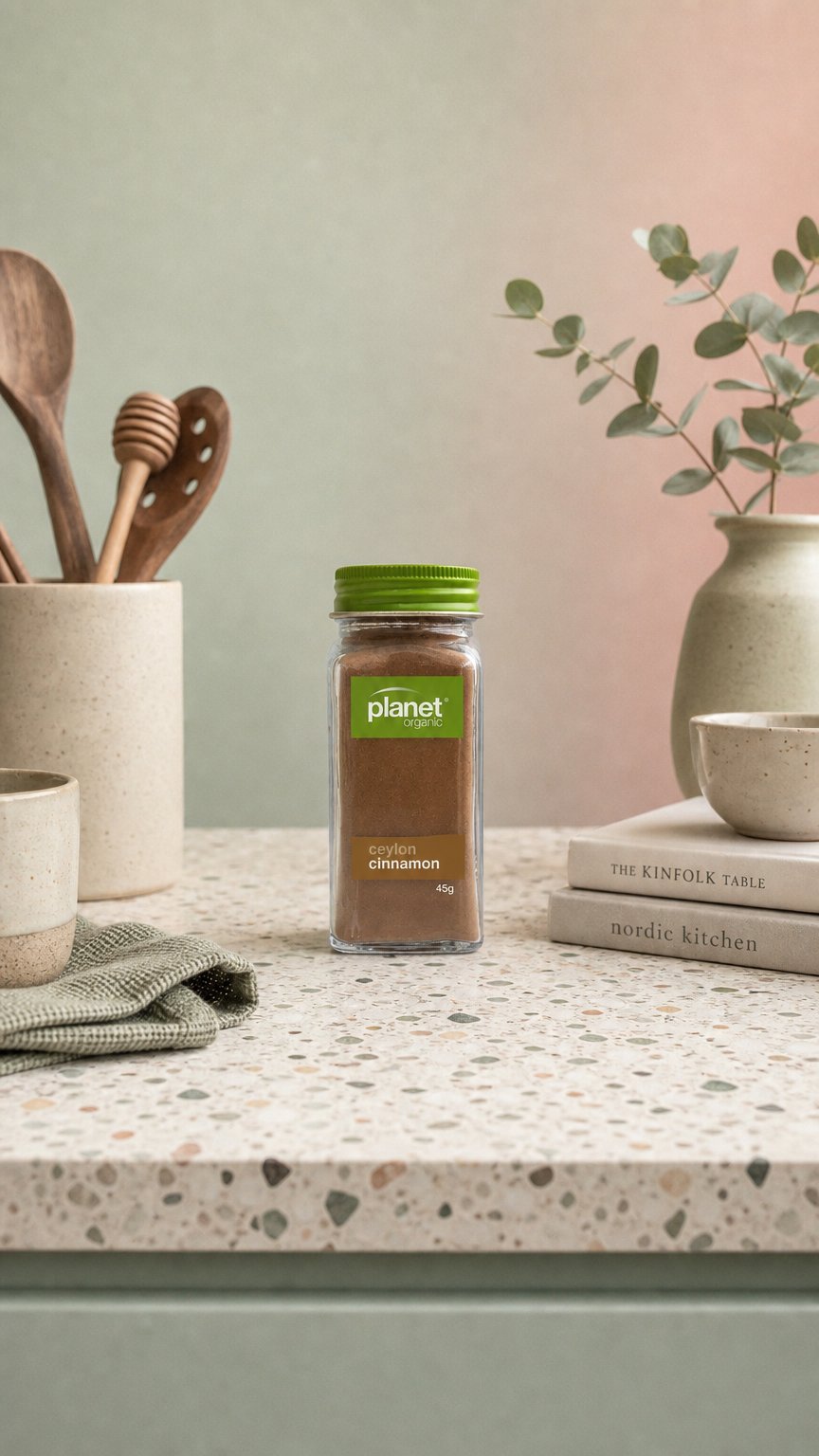 AI product shot of Ceylon Cinnamon Powder 45g - Certified Organic