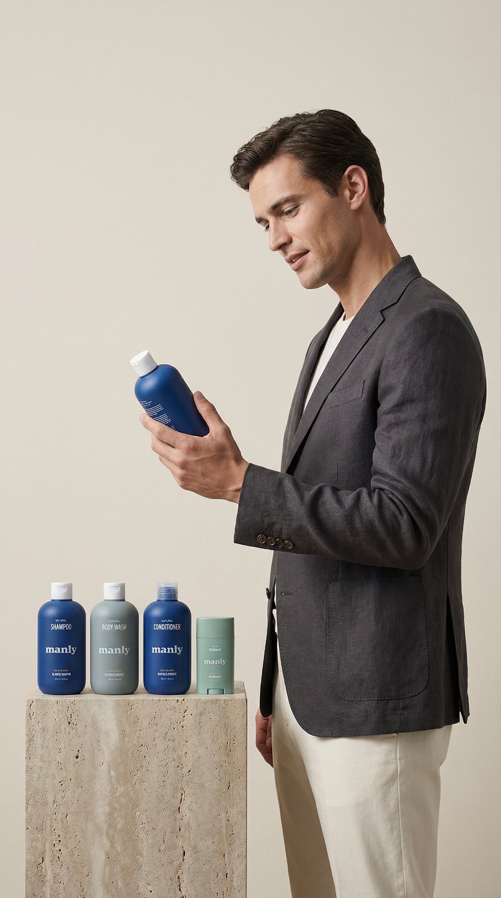 AI product shot of Manly Complete Hygiene Kit