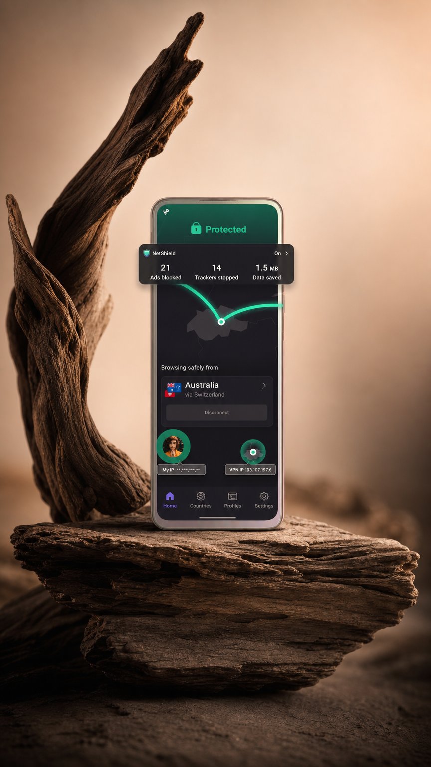 AI product shot of Proton VPN