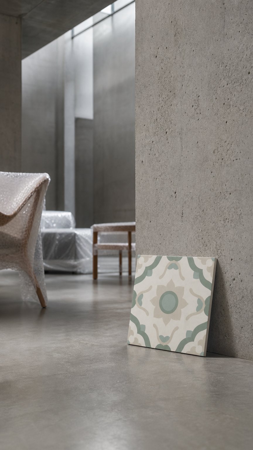AI product shot of Kaleidoscope Sand Porcelain Tile