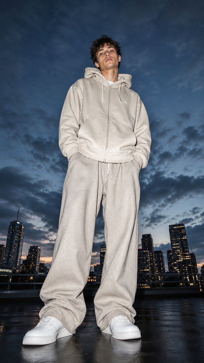 AI product shot of KIVO Neck Pillow Hoodie | Beige