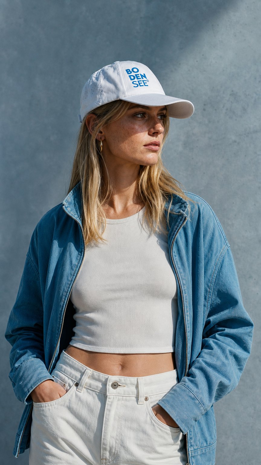 AI product shot of Bodensee Cap sportlich und mega leicht, weich und luftig!